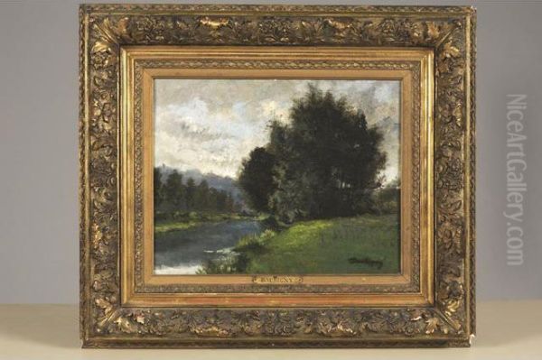 Bord De Riviere Oil Painting by Charles-Francois Daubigny