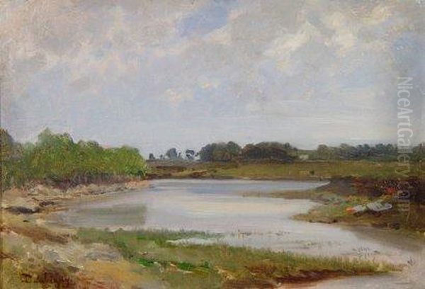  La Mare, Oise  Oil Painting by Charles-Francois Daubigny