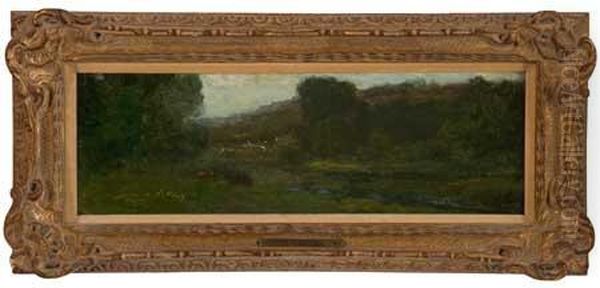 L'abreuvoir Oil Painting by Charles-Francois Daubigny