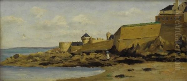 View Of St. Malo Oil Painting by Charles-Francois Daubigny