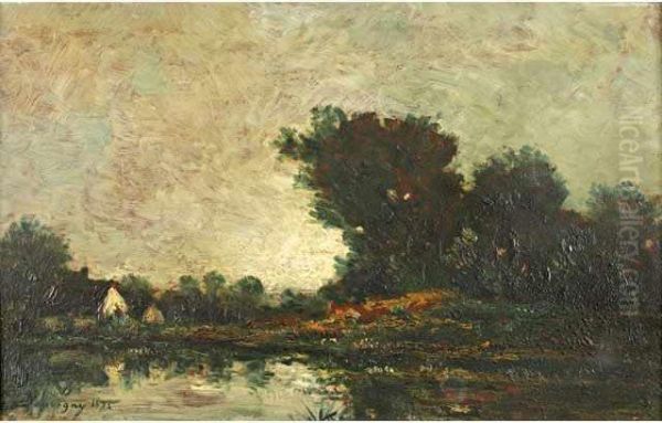 Le Moulinde Gilieu Oil Painting by Charles-Francois Daubigny