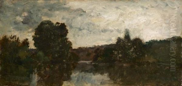 Paesaggio Fluviale Oil Painting by Charles-Francois Daubigny