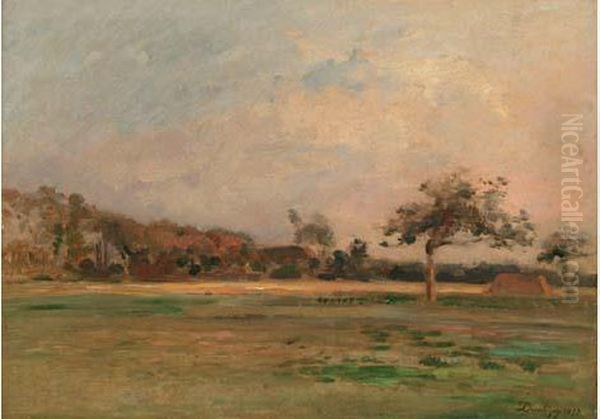 Le Plateau De Valmondois Oil Painting by Charles-Francois Daubigny