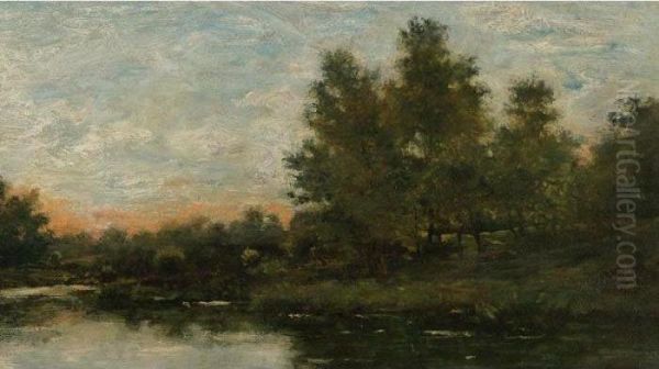 Bord De La Seine Oil Painting by Charles-Francois Daubigny