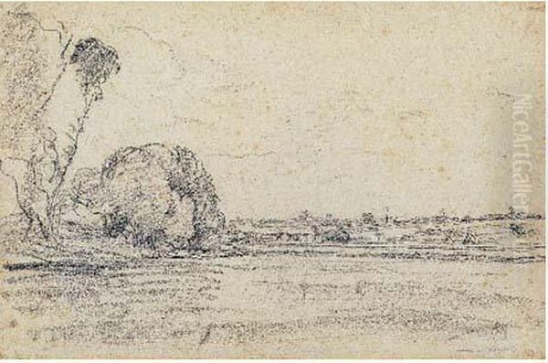 Bords De L'oise Oil Painting by Charles-Francois Daubigny