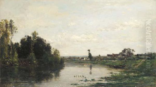 Bord De L'oise Oil Painting by Charles-Francois Daubigny