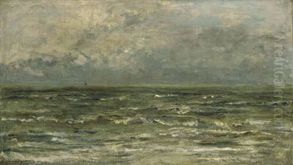 La Mer Oil Painting by Charles-Francois Daubigny