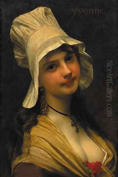 Yvonne Oil Painting by Jules Joseph Lefebvre