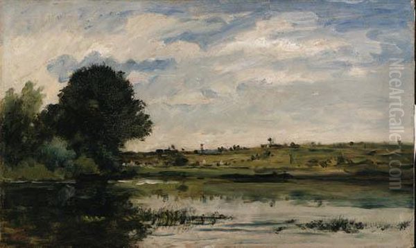 Au Bord De La Seine by Charles-Francois Daubigny