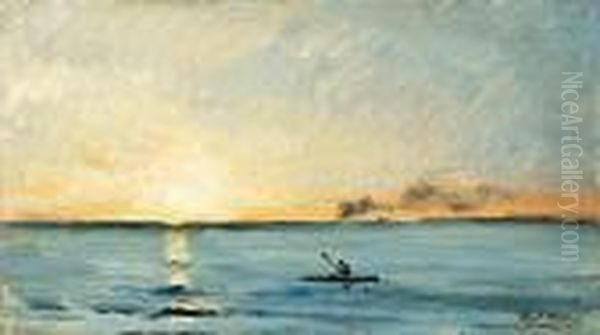 Marine Oil Painting by Karl Pierre Daubigny