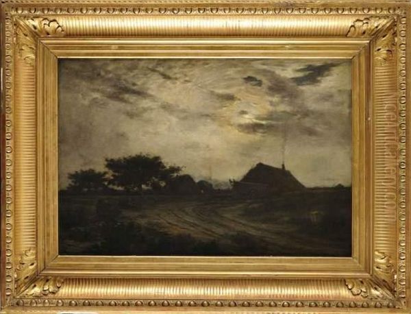 La Maison Oil Painting by Karl Pierre Daubigny