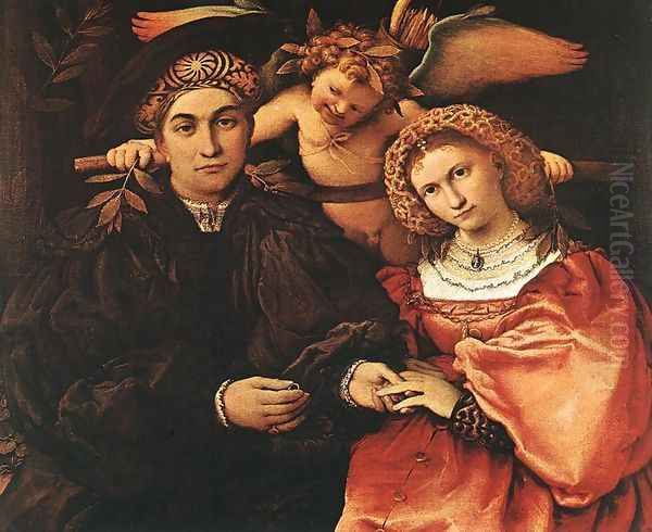 Messer Marsilio and his Wife 1523 Oil Painting by Lorenzo Lotto