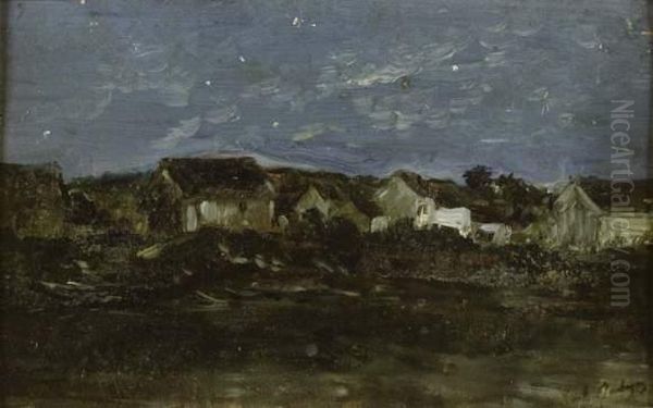 Paysage Oil Painting by Karl Pierre Daubigny