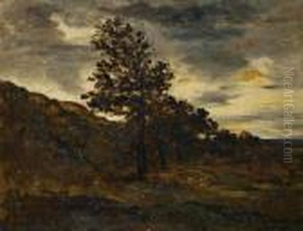 Paysage Avant L'orage Oil Painting by Karl Pierre Daubigny