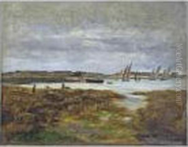 Le Bras De Mer Oil Painting by Karl Pierre Daubigny