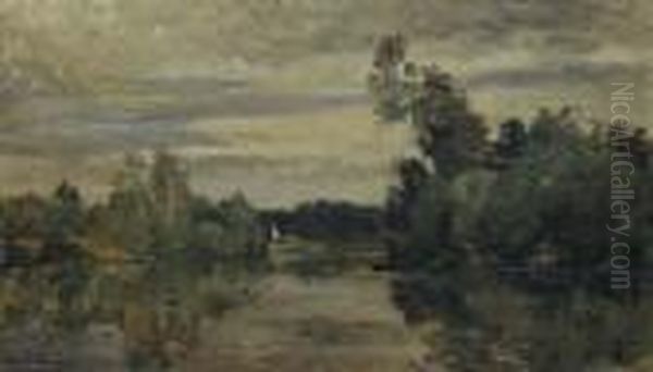 Bord De L'oise Oil Painting by Karl Pierre Daubigny