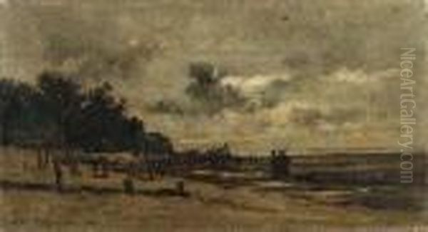 Le Brise-lame Oil Painting by Karl Pierre Daubigny