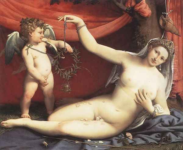 Venus and Cupid 1540 Oil Painting by Lorenzo Lotto