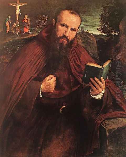 Fra Gregorio Belo di Vicenza 1548 Oil Painting by Lorenzo Lotto