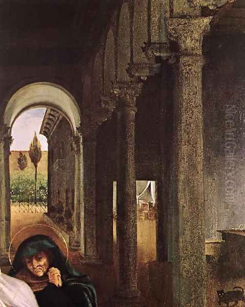 Christ Taking Leave of his Mother (detail) 1521 Oil Painting by Lorenzo Lotto