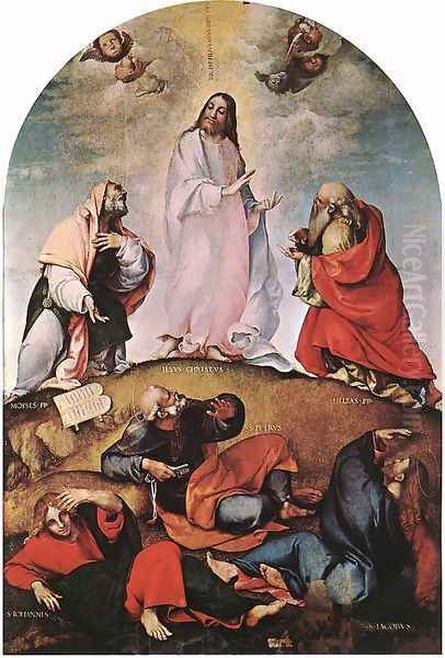 Transfiguration 1510-12 Oil Painting by Lorenzo Lotto