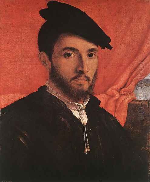 Portrait of a Young Man c. 1526 Oil Painting by Lorenzo Lotto