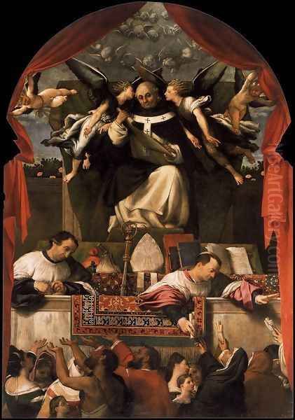 The Alms of St Anthony Oil Painting by Lorenzo Lotto