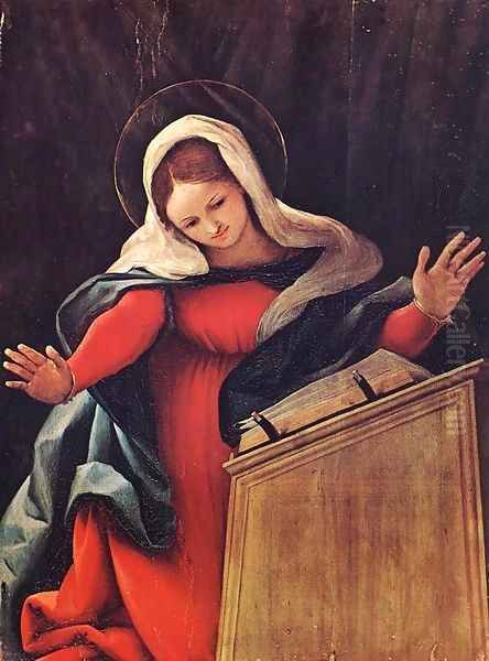 Virgin Annunciate 2 Oil Painting by Lorenzo Lotto