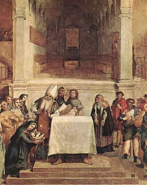 Presentation on the Temple Oil Painting by Lorenzo Lotto