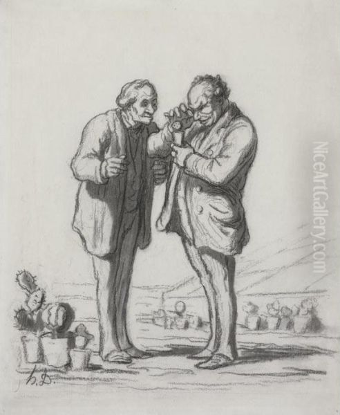 Membres D'une Societe D'horticulture Oil Painting by Honore Daumier