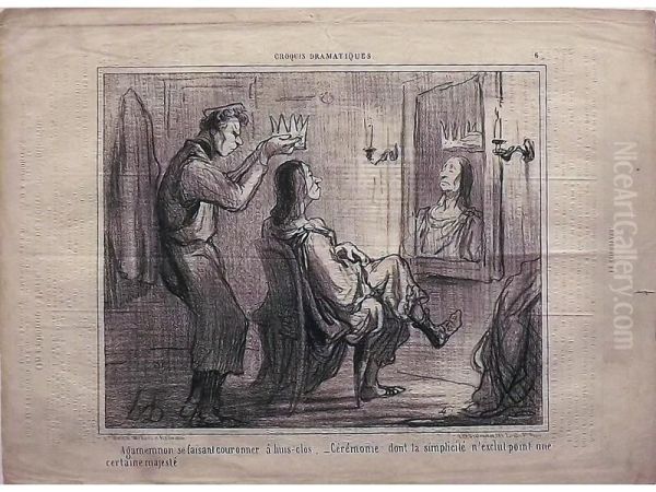 Serie Croquis Dramatiques Oil Painting by Honore Daumier