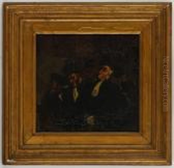 Magistrats Oil Painting by Honore Daumier