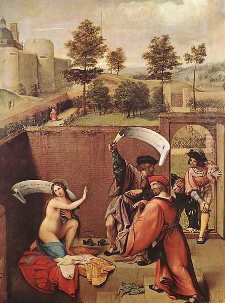 Susanna and the Elders Oil Painting by Lorenzo Lotto