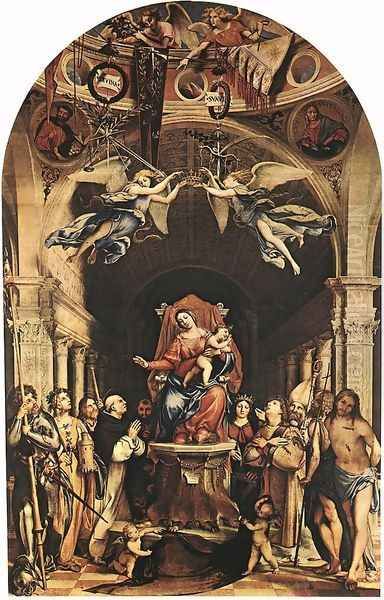 Madonna with the Child and Saints Oil Painting by Lorenzo Lotto