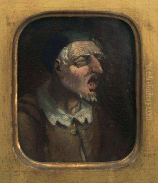 Homme Criant Oil Painting by Honore Daumier