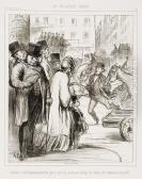 Le Nouveauparis Oil Painting by Honore Daumier