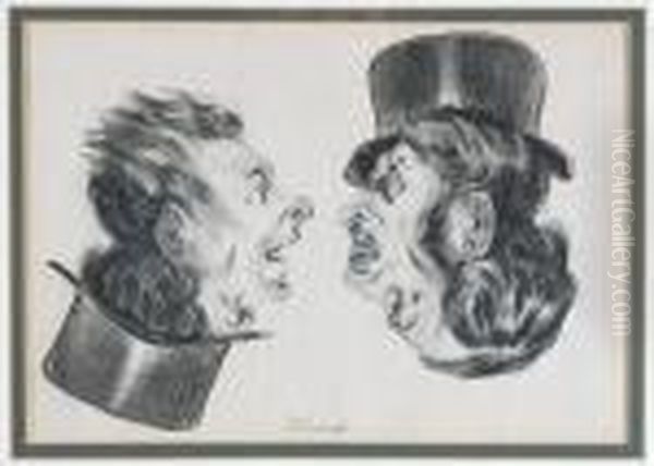 L'insulte Oil Painting by Honore Daumier