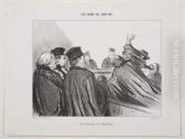 Une Peroraison A La Demosthene Oil Painting by Honore Daumier