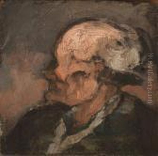 Le Connaisseur Oil Painting by Honore Daumier