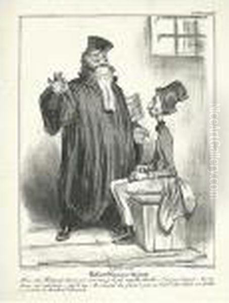 Robert-macaire Avocat. Oil Painting by Honore Daumier