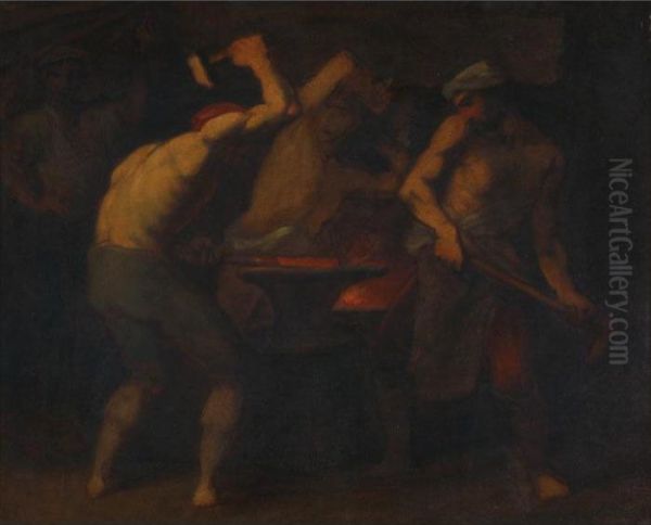 The Blacksmith Oil Painting by Honore Daumier