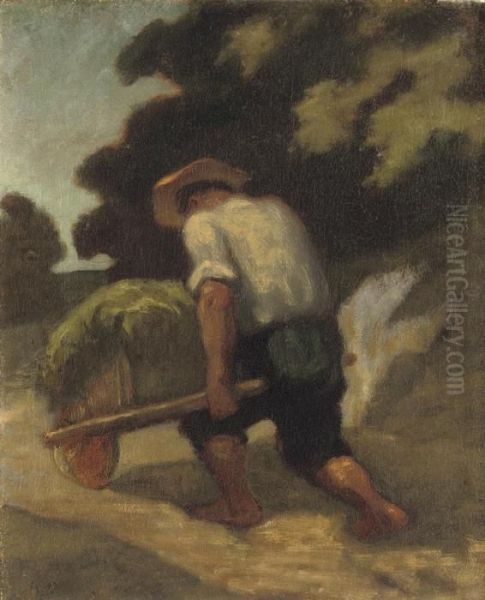 Le Brouette Oil Painting by Honore Daumier