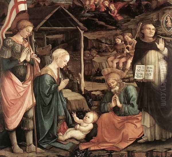 Adoration of the Child with Saints 1460-65 Oil Painting by Fra Filippo Lippi