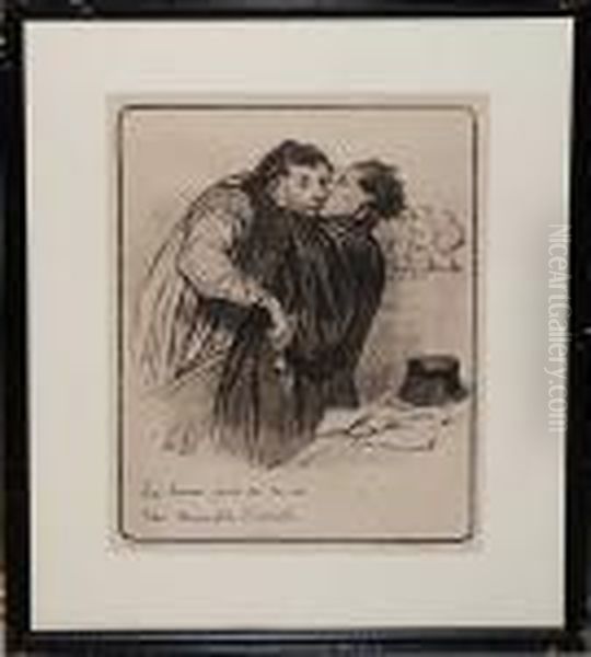 Les Beaux Jours De La Vie Oil Painting by Honore Daumier