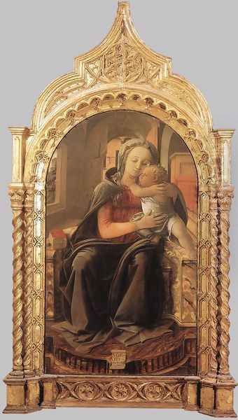 Madonna with Child (Tarquinia Madonna) 1437 Oil Painting by Fra Filippo Lippi