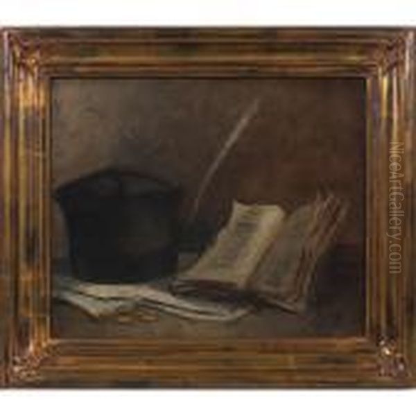 Nature Morte (symboles De La Justice) Oil Painting by Honore Daumier