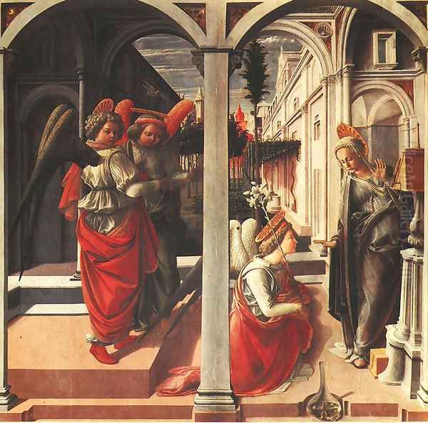 Annunciation (Annunciazione) Oil Painting by Fra Filippo Lippi