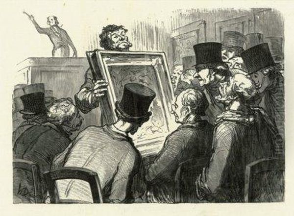 Suite De 30 Bois Graves Par C Oil Painting by Honore Daumier