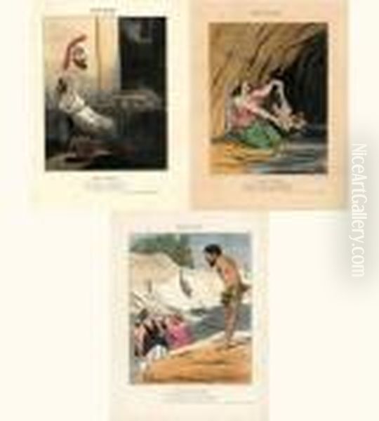 Histoire Ancienne. 1841-1843. Oil Painting by Honore Daumier