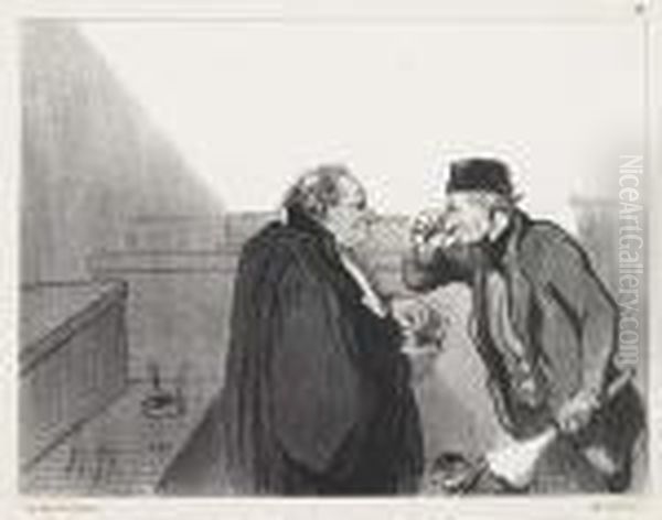 Nous Avons Grande Representation Auhourd'hui, M'sieugaluchet! Oil Painting by Honore Daumier